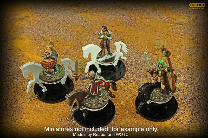 LITKO Horse Character Mount | Role Playing Games | Compatible with DND Pathfinder | (40mm Circular Base, Black) - Image 2